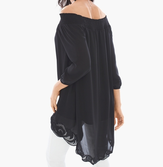 Chico's off shoulder black dress/tunic size 0(S/4) - Picture 8 of 9
